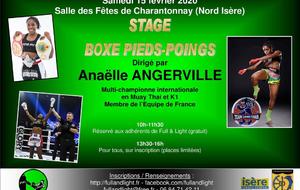 Stage de boxe Pieds-Poings encadré par Anaelle Angerville