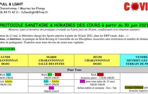 Cours à partir du 30 juin