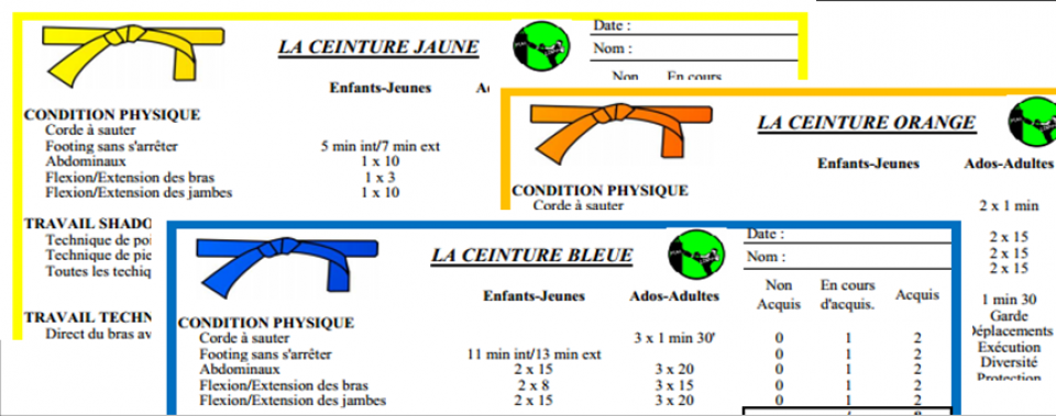 Passage de grades annuel - interne au club